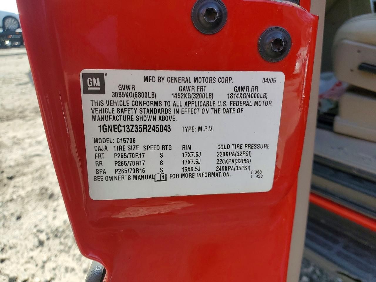 2005 Chevrolet Tahoe C1500