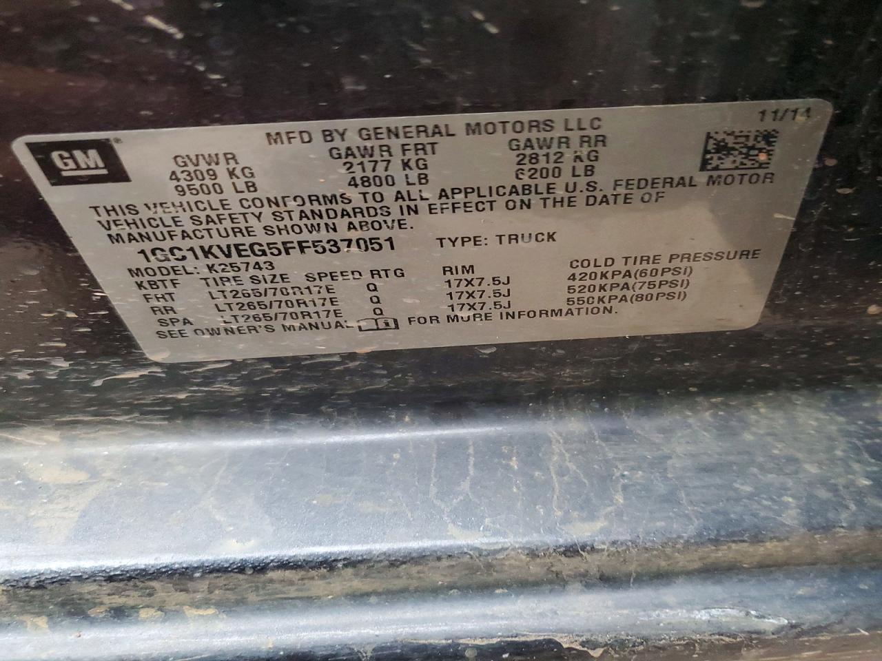 2015 Chevrolet Silverado K2500 Heavy Duty lt