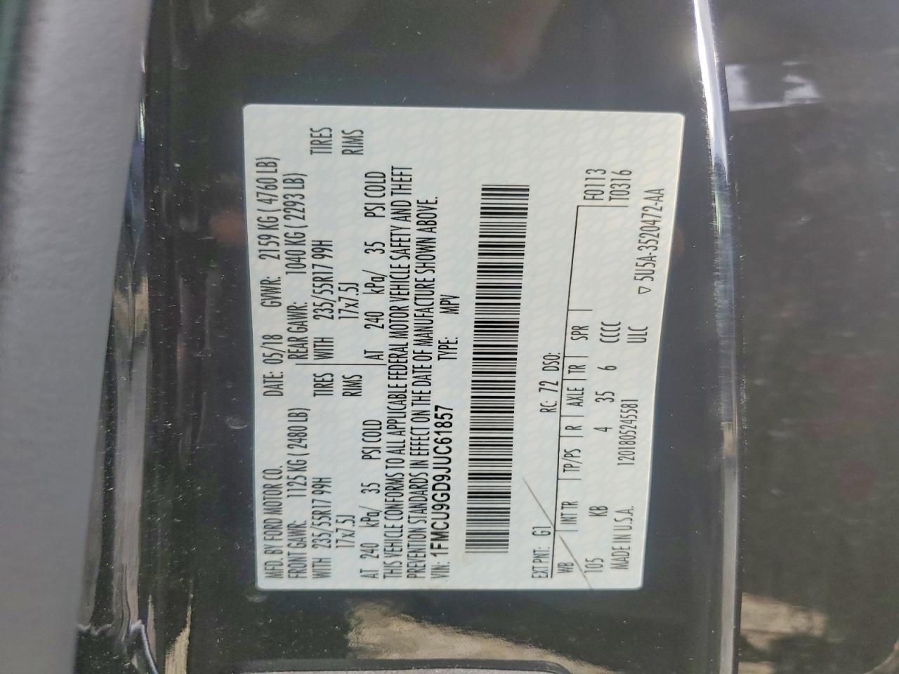 2018 Ford Escape se