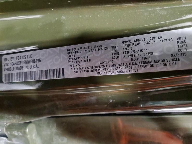 2021 Jeep Wrangler Unlimited Rubicon