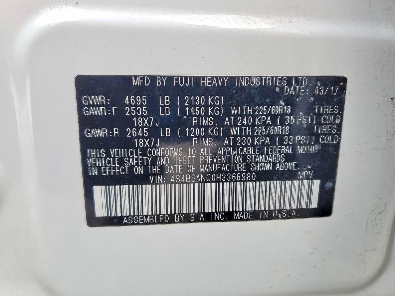 2017 Subaru Outback 2.5i Limited