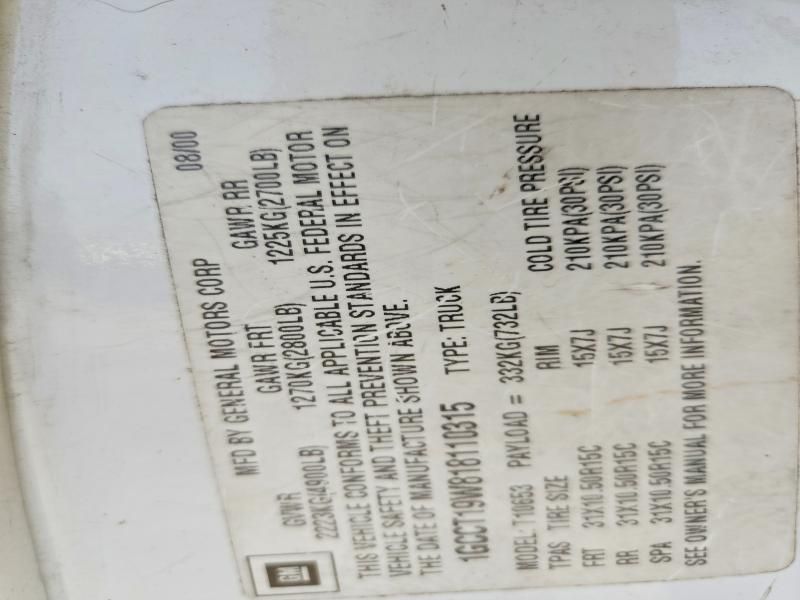 2001 Chevrolet S Truck S10