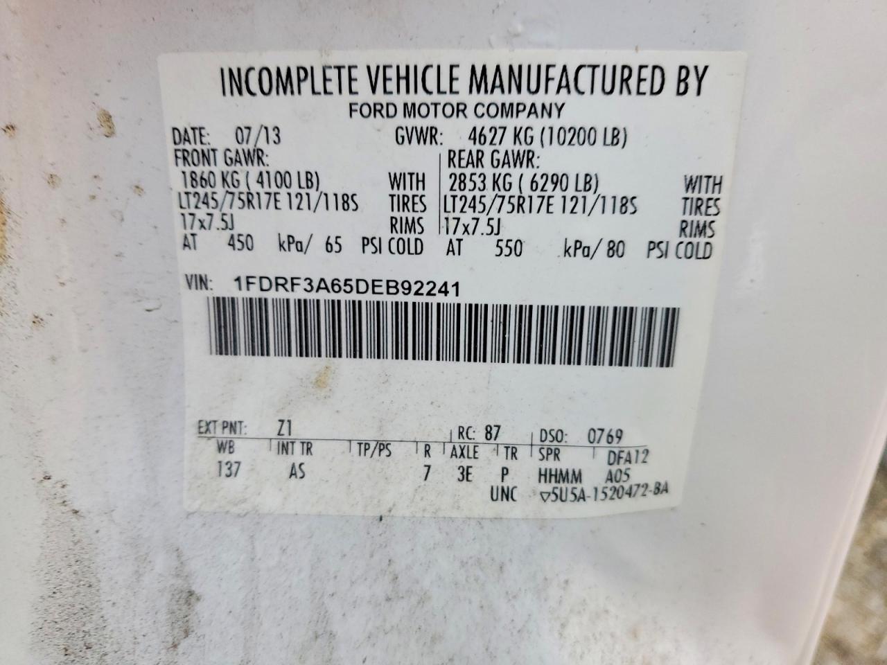 2013 Ford F350 Super Duty Utility / Service Truck