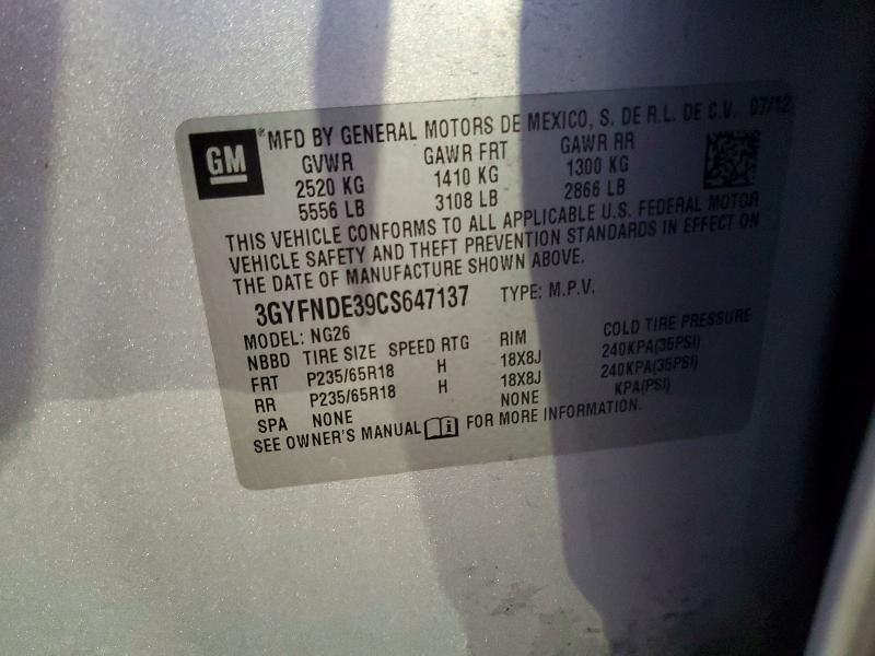 2012 Cadillac Srx Luxury Collection