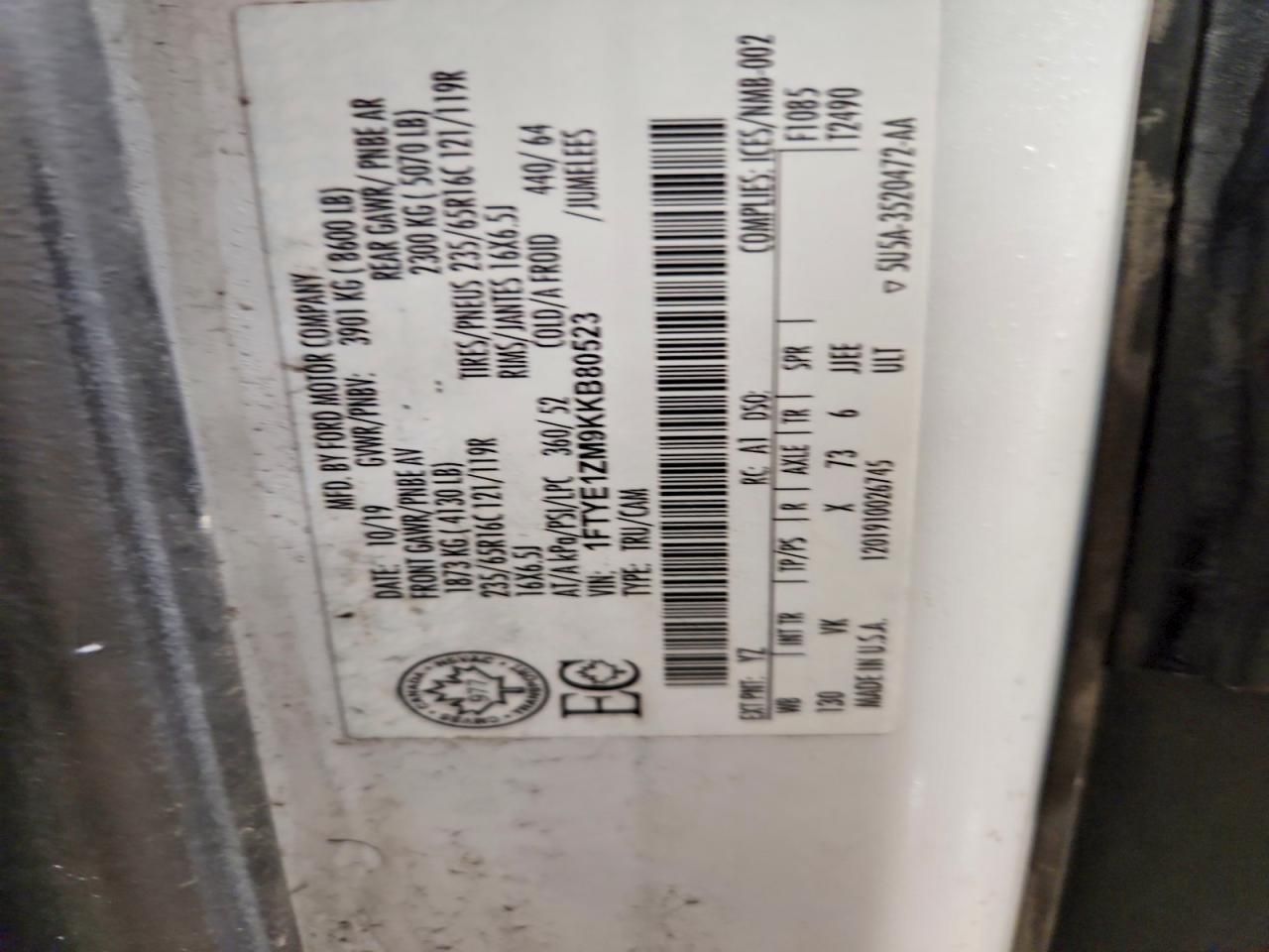 2019 Ford Transit T-150