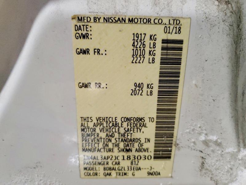 2018 Niss Altima 2.5