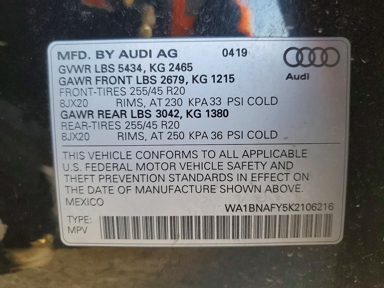 2019 Audi Q5 Premium Plus