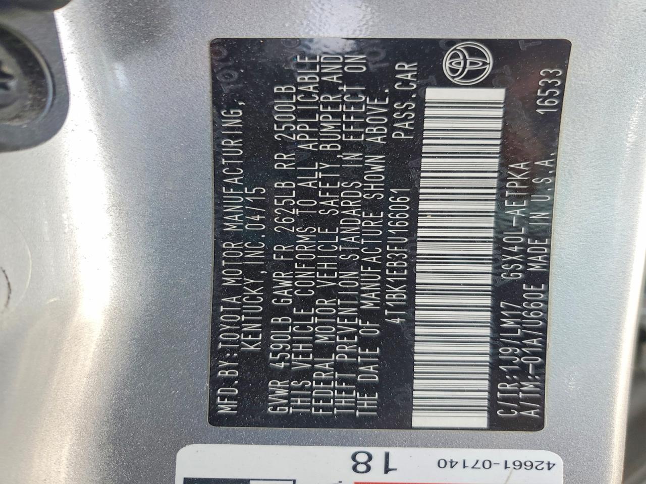 2015 Toyota Avalon xle