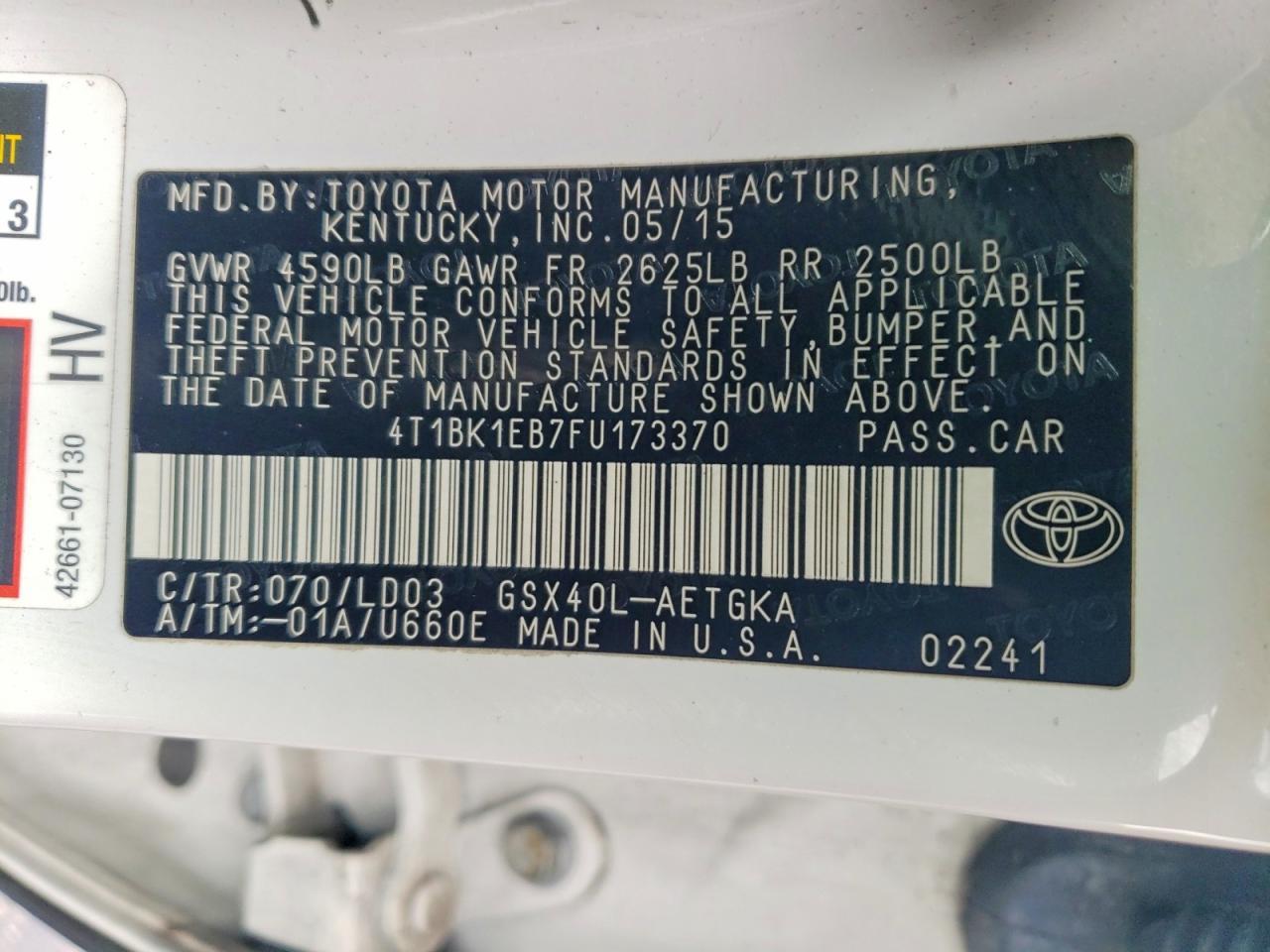 2015 Toyota Avalon xle
