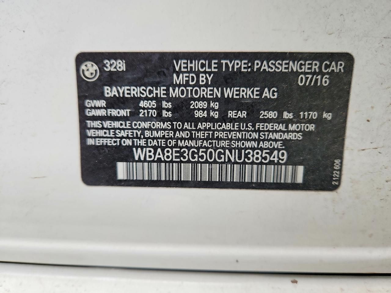 2016 BMW 328 xi Sulev