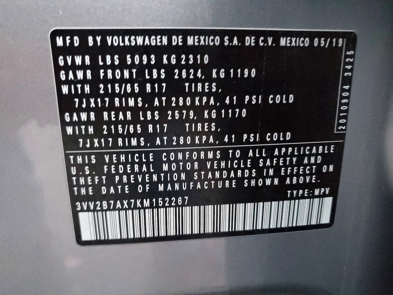 2019 Volkswagen Tiguan se