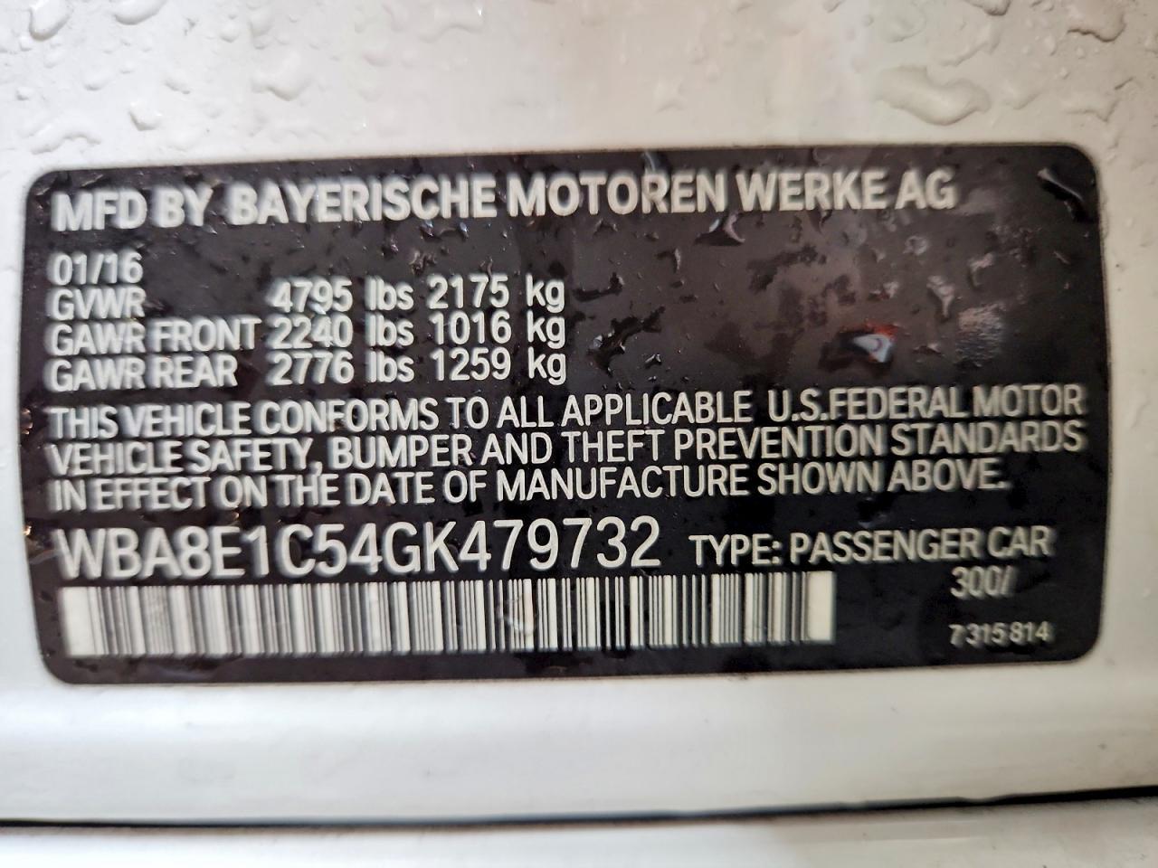 2016 BMW 330e