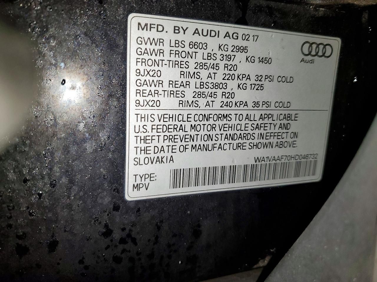 2017 Audi Q7 Prestige