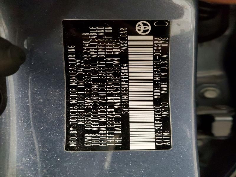 2022 Toyota Corolla se