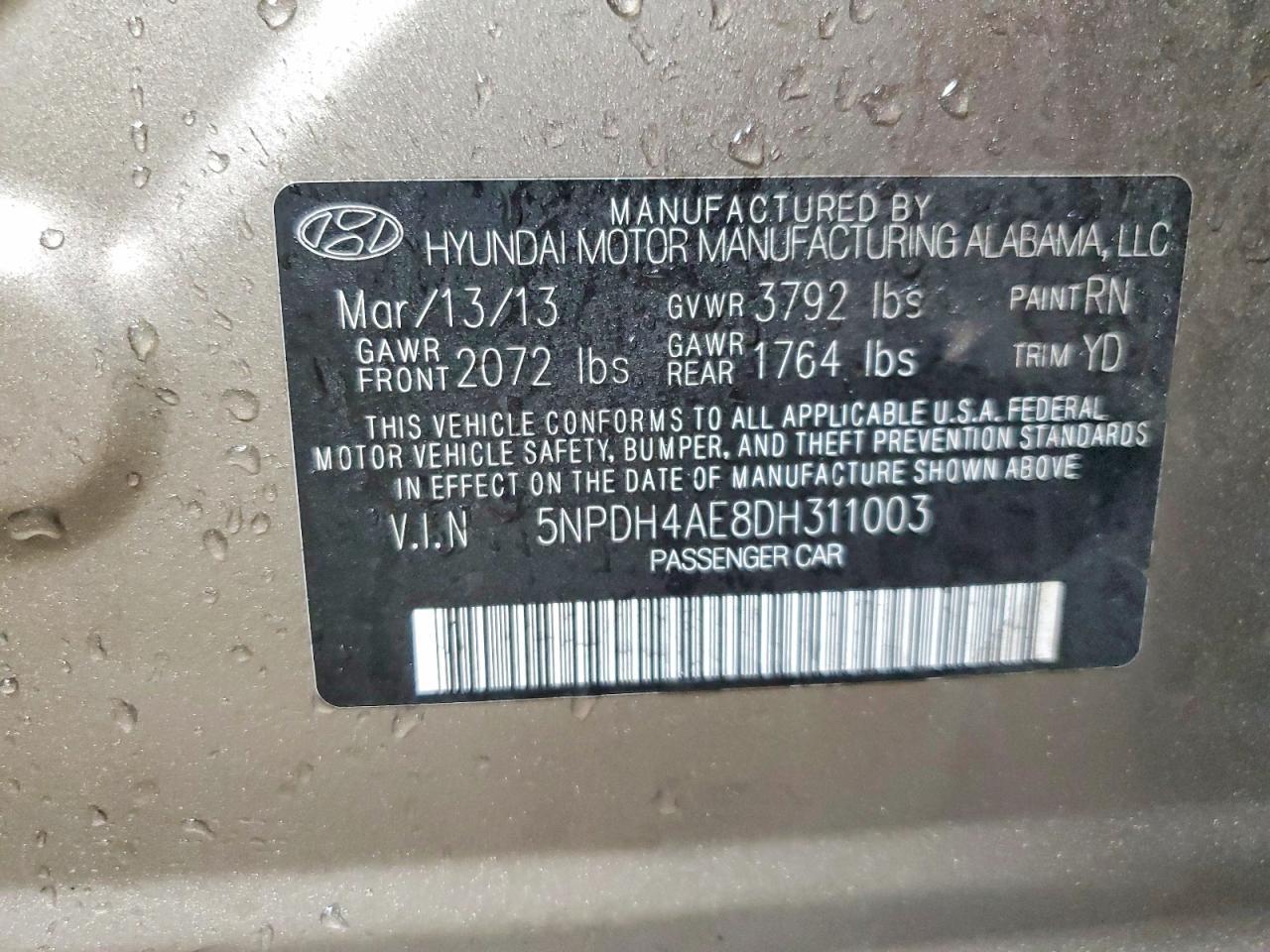 2013 Hyundai Elantra gls