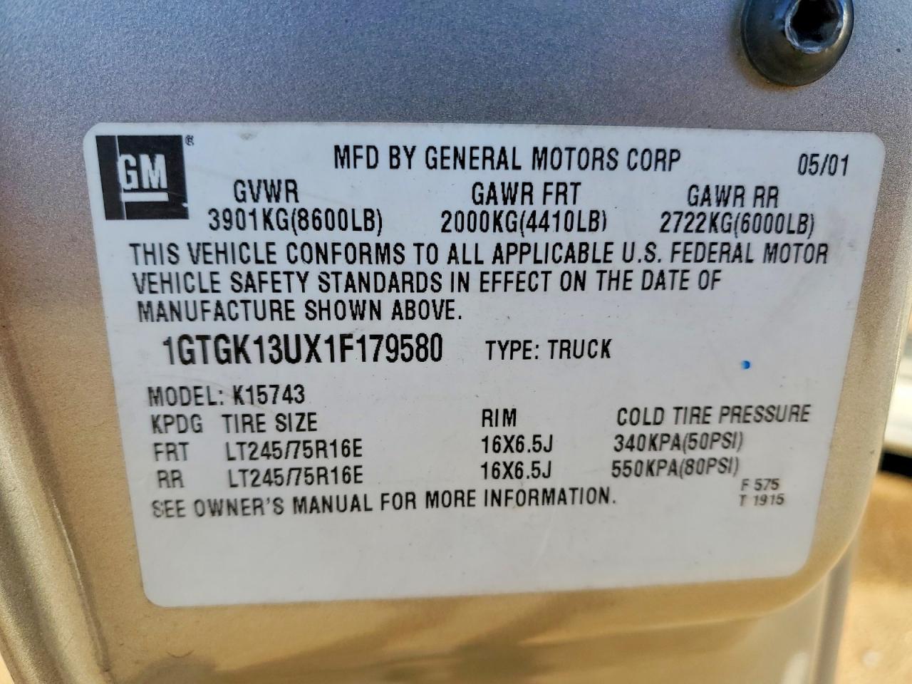 2001 GMC Sierra K1500 Heavy Duty