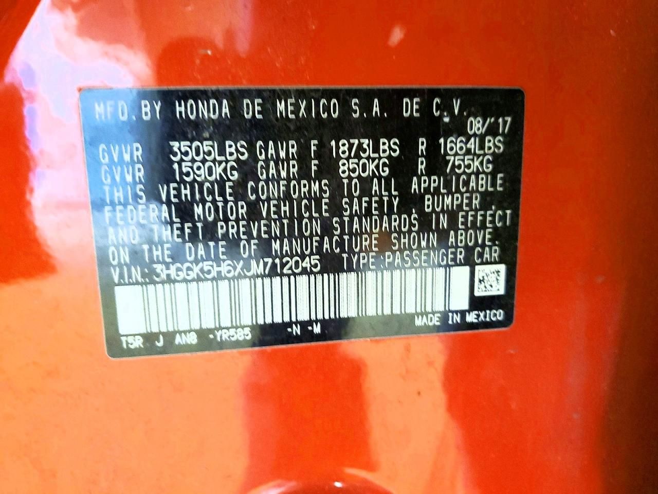 2018 Honda Fit Sport