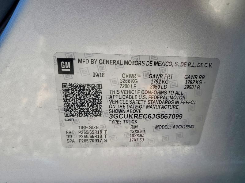 2018 Chevrolet Silverado K1500 lt