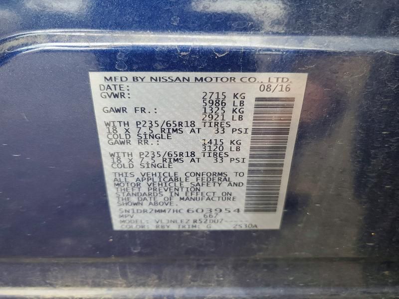 2017 Nissan Pathfinder s