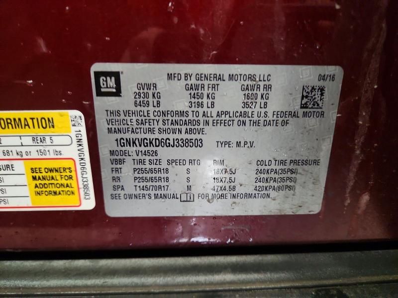 2016 Chevrolet Traverse lt