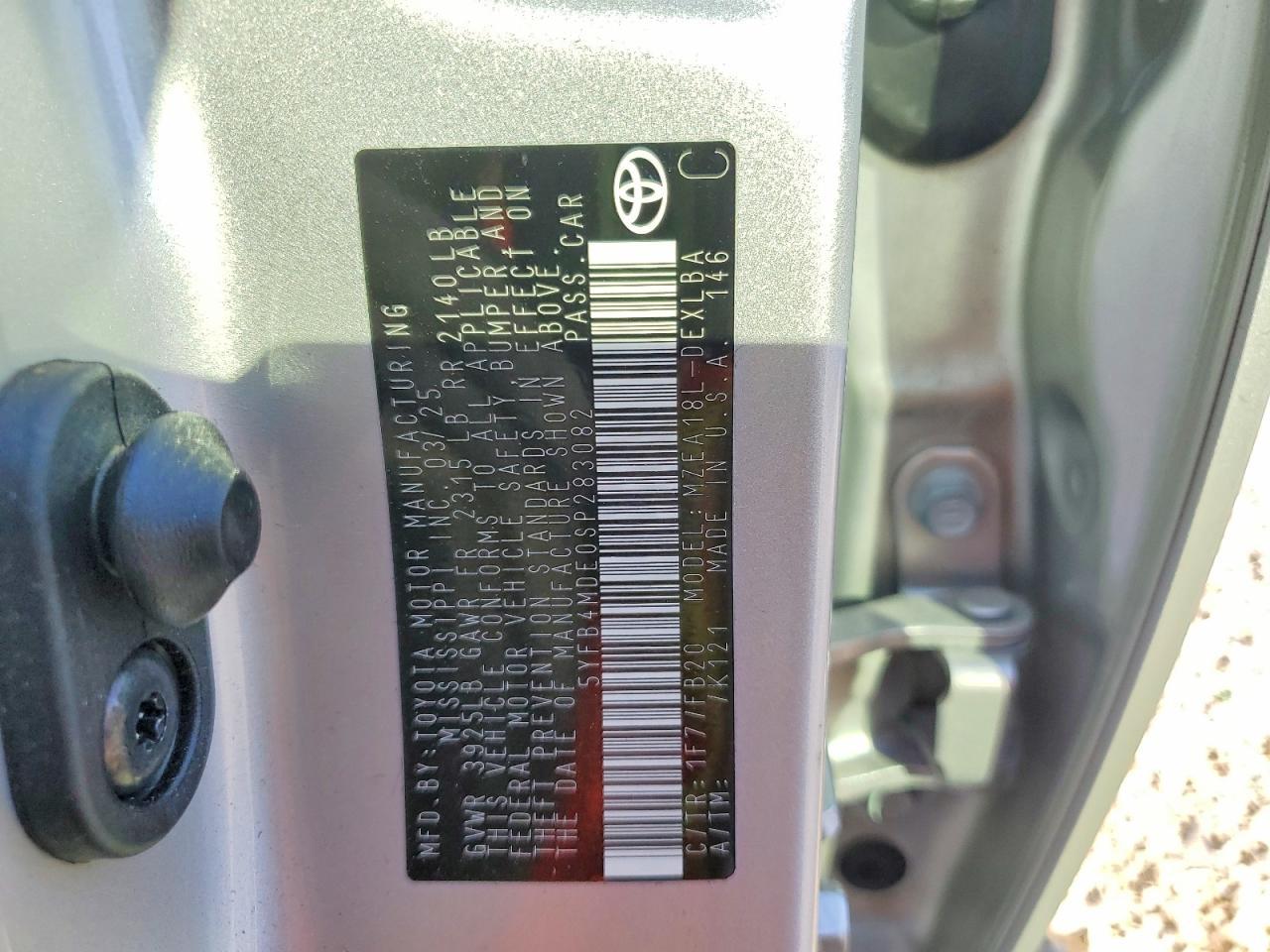 2025 Toyota Corolla le