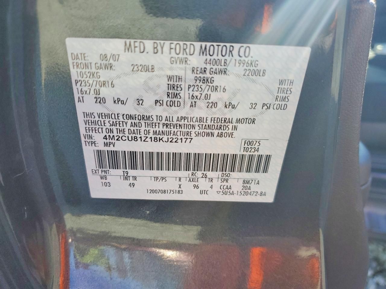 2008 Mercury Mariner