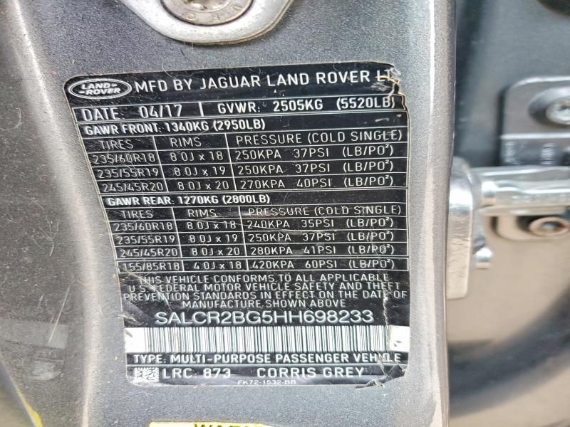 2017 Land Rover Discovery Sport hse