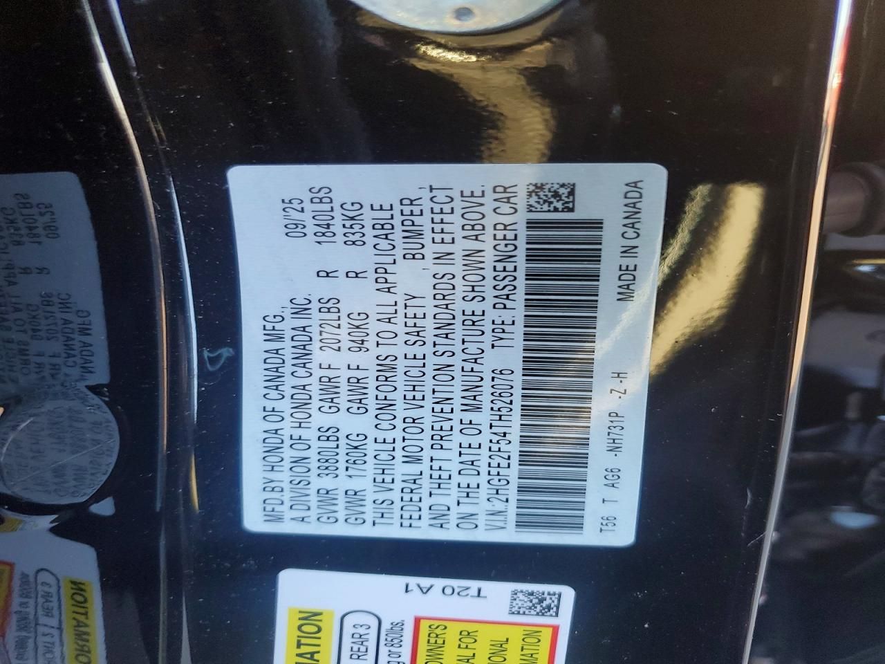 2026 Honda Civic Sport