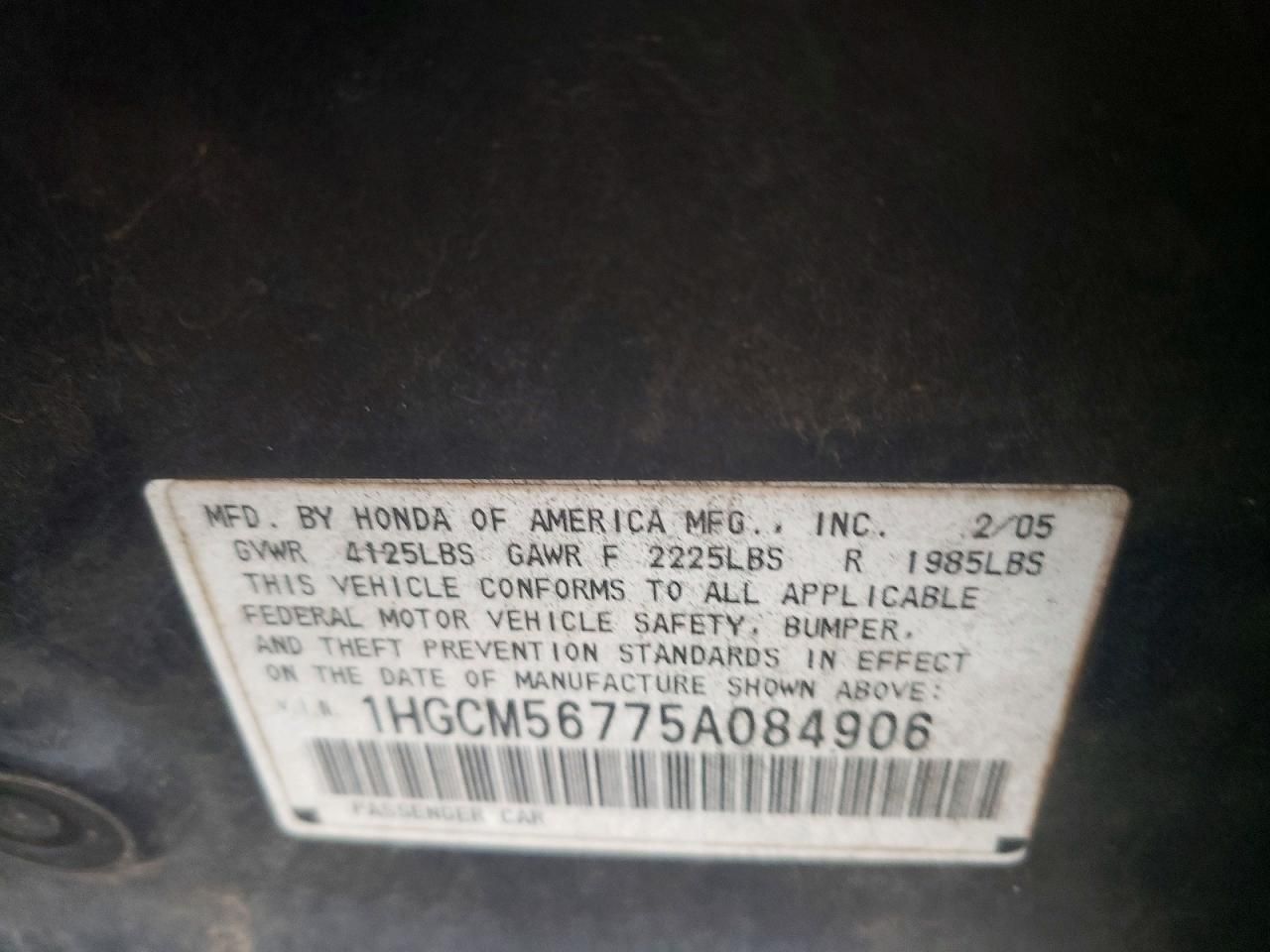 2005 Honda Accord ex