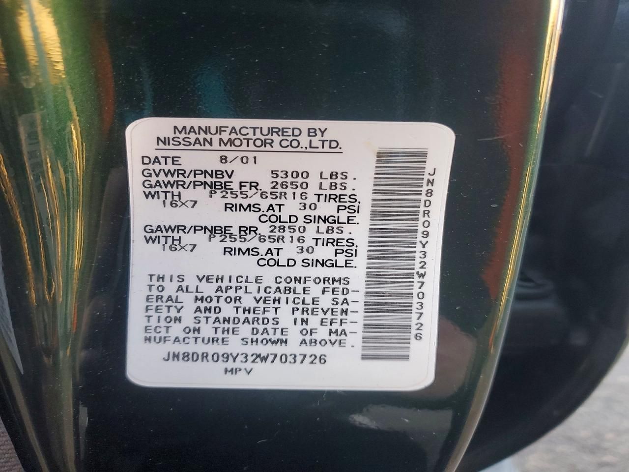 2002 Nissan Pathfinder le