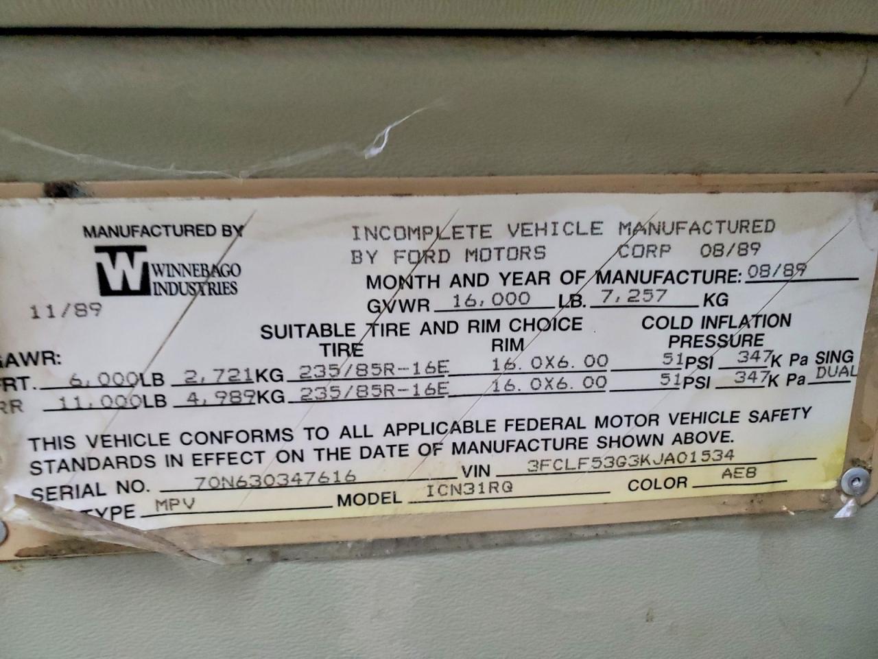 1989 Ford F530 Super Duty