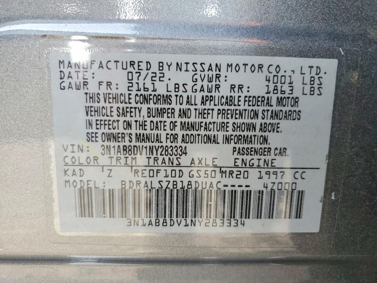 2022 Nissan Sentra sr