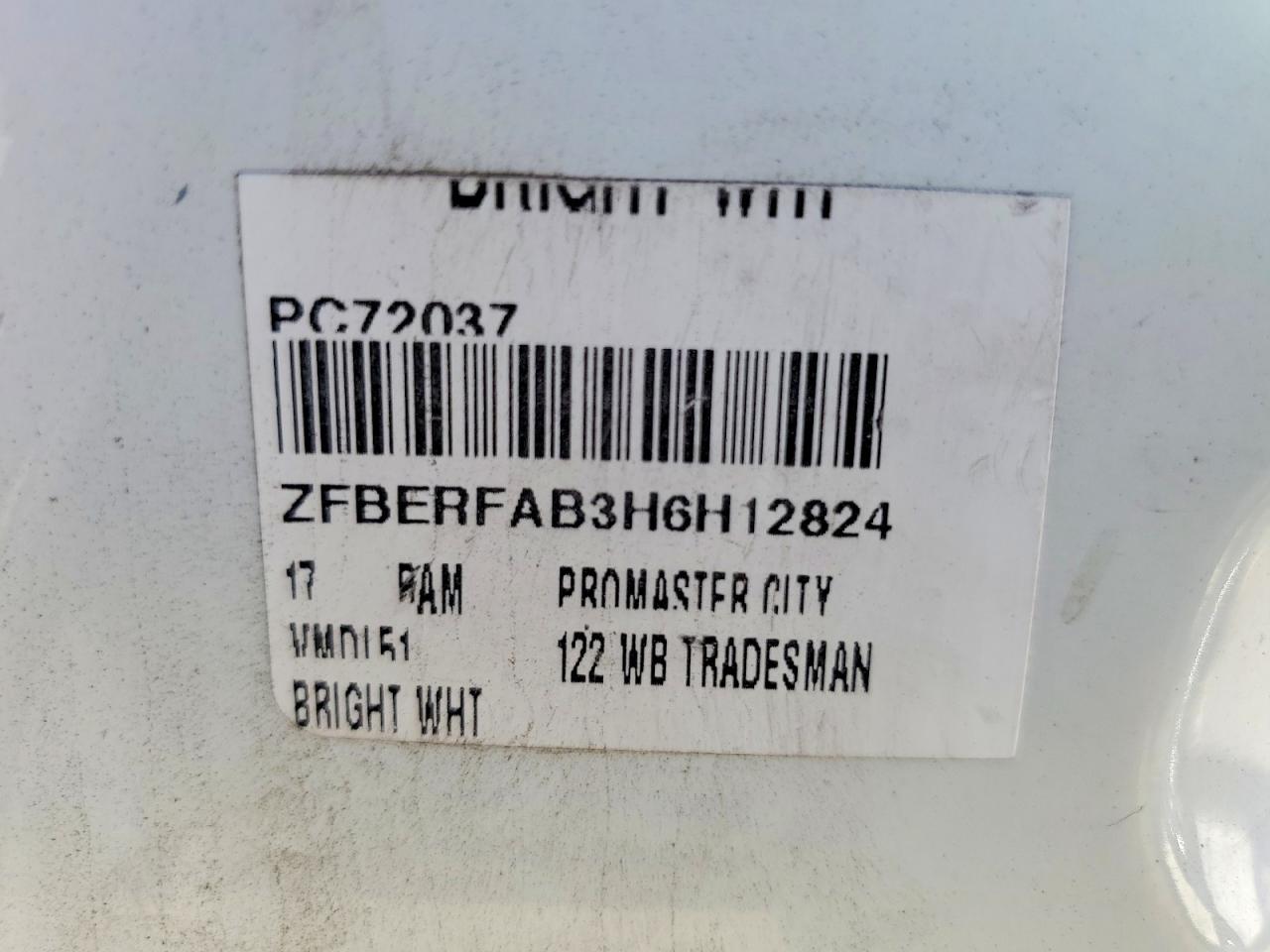 2017 Dodge RAM Promaster City Delivery Van