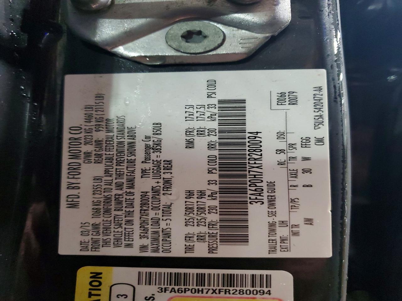 2015 Ford Fusion se