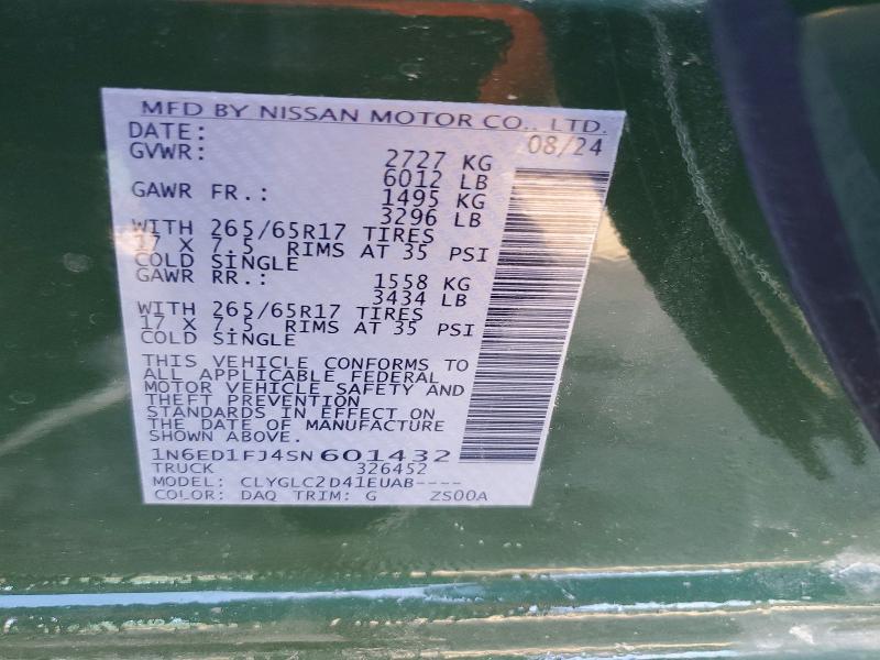 2025 Nissan Frontier sv