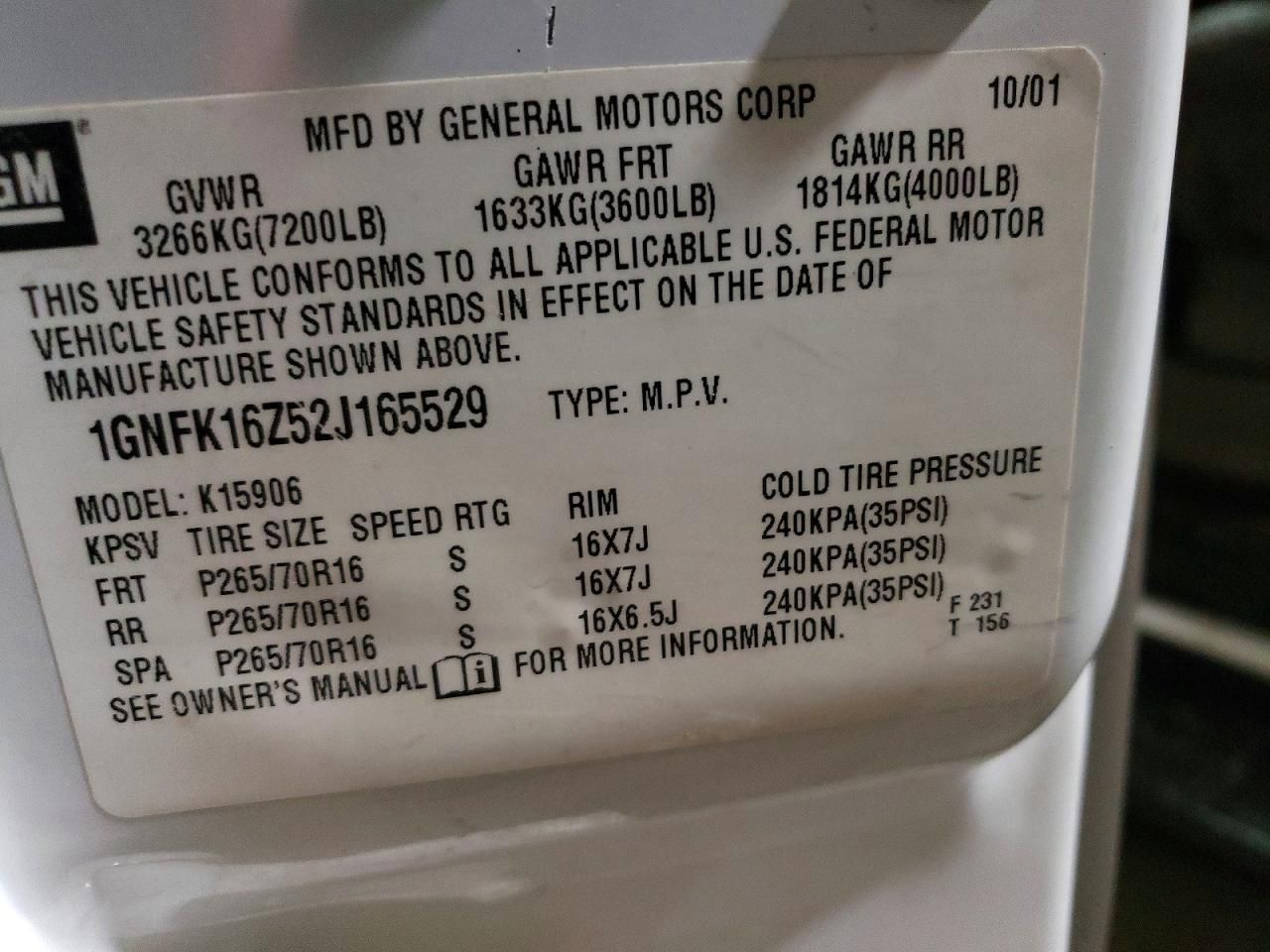 2002 Chevrolet Suburban K1500