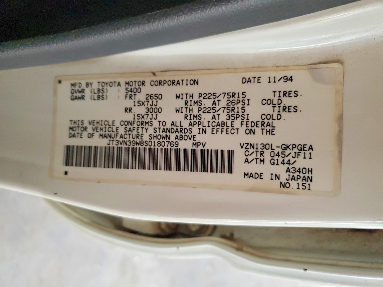 1995 Toyota 4runner Vn39 SR5