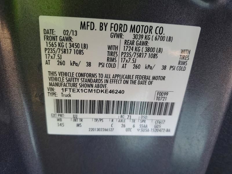 2013 Ford F150 Super cab