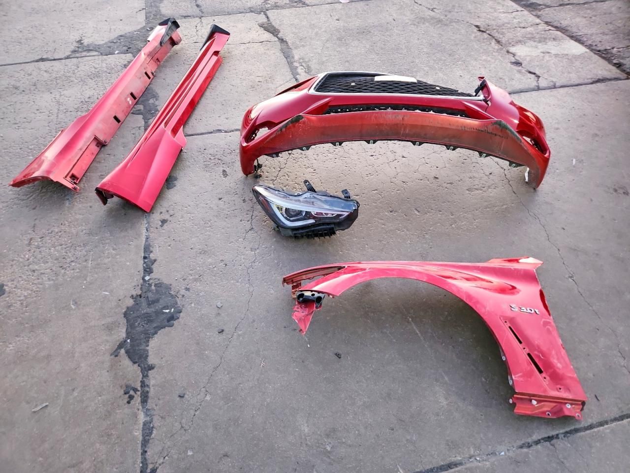 2017 Infiniti Q60 red Sport 400