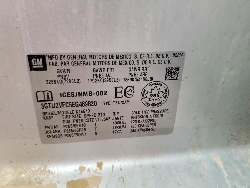 2014 GMC Sierra K1500 slt