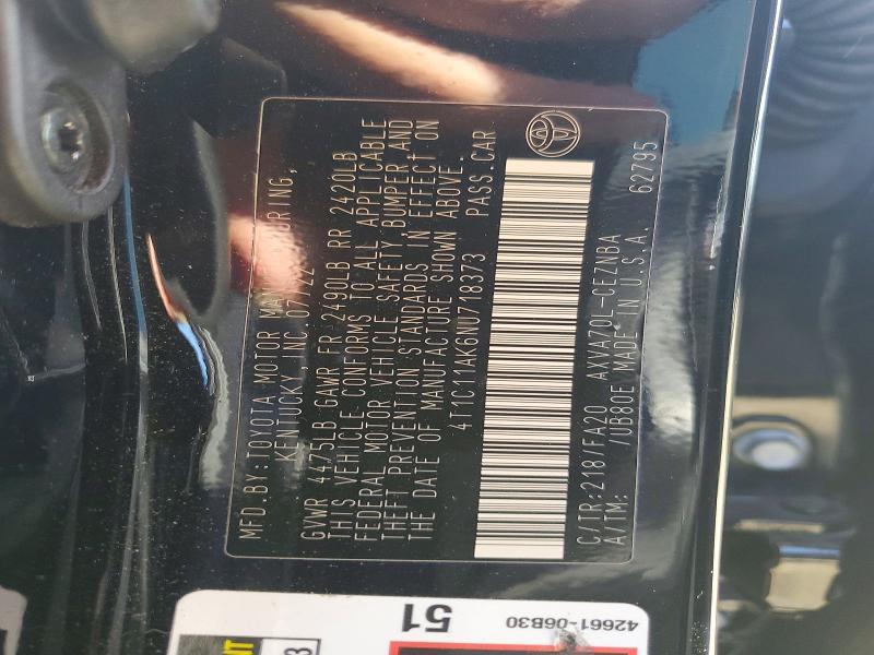 2022 Toyota Camry le