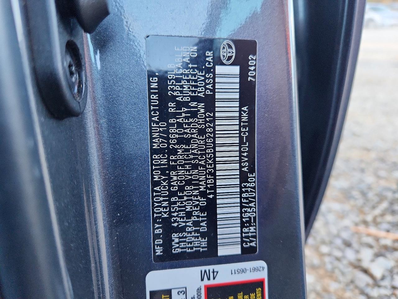 2011 Toyota Camry Base