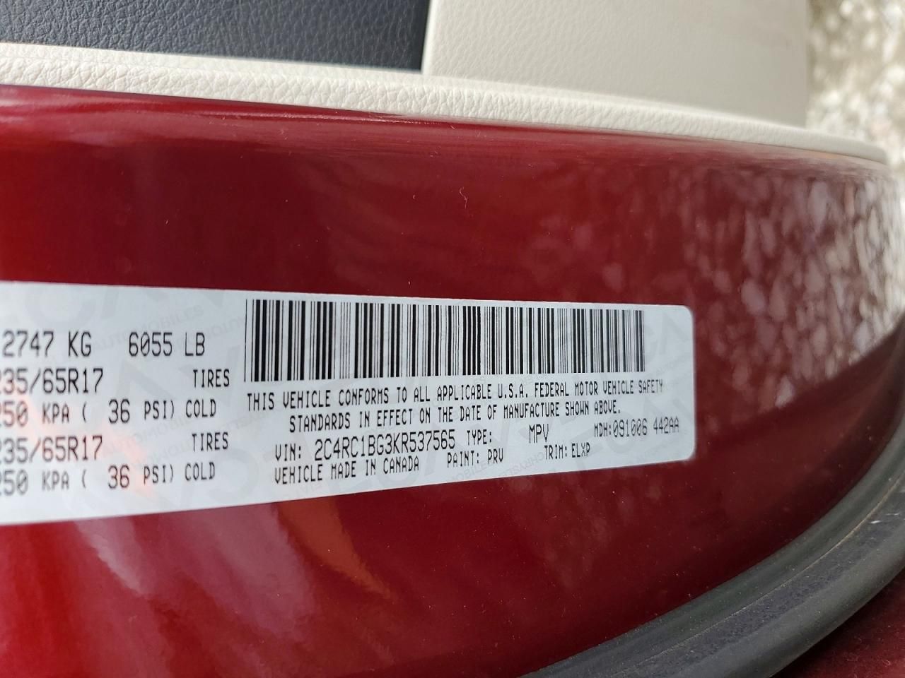 2019 Chrysler Pacifica Touring l