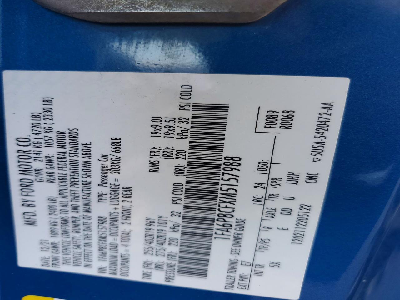 2021 Ford Mustang gt