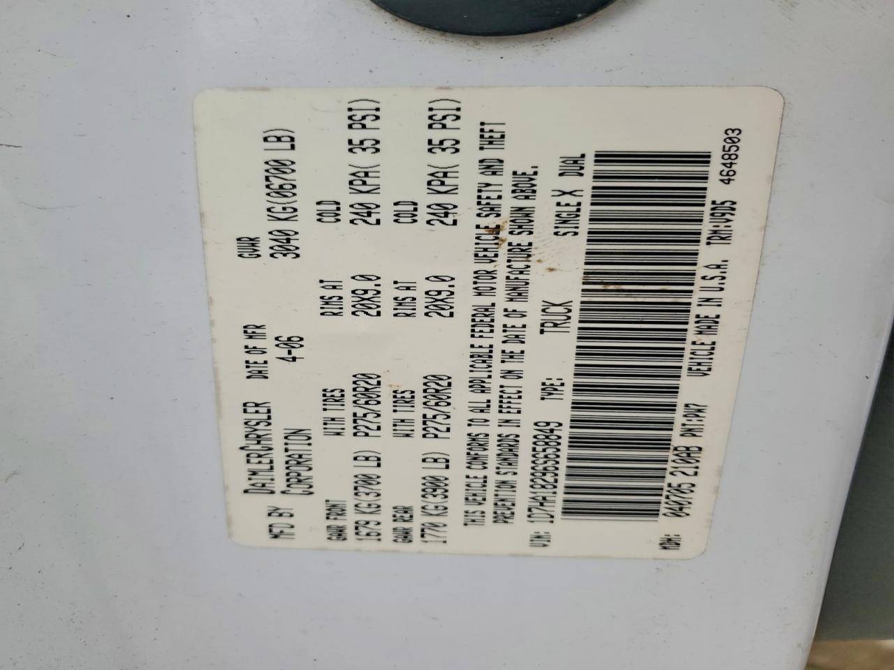 2006 Dodge RAM 1500 ST