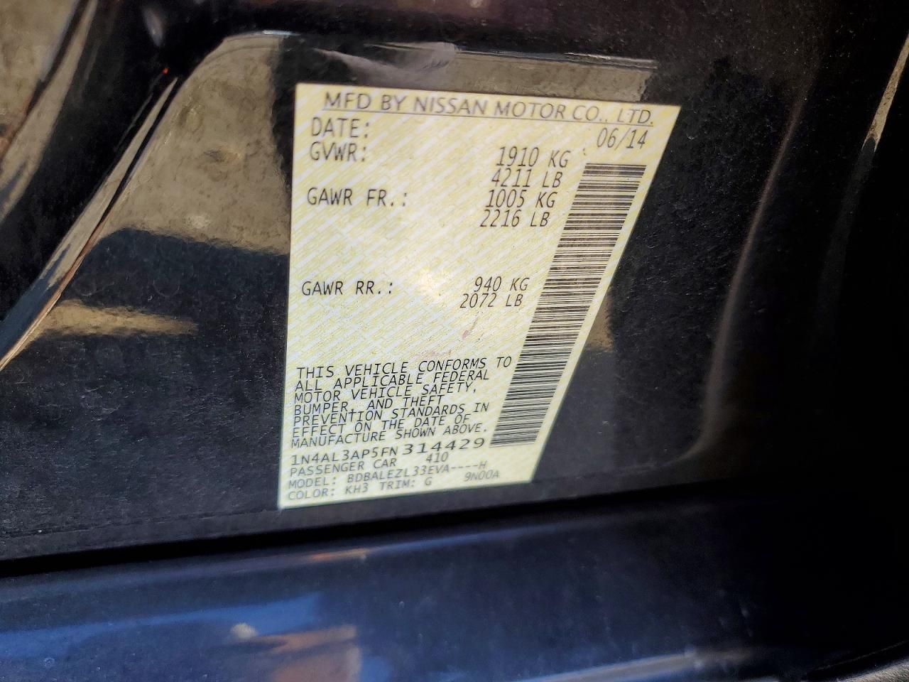 2015 Nissan Altima 2.5