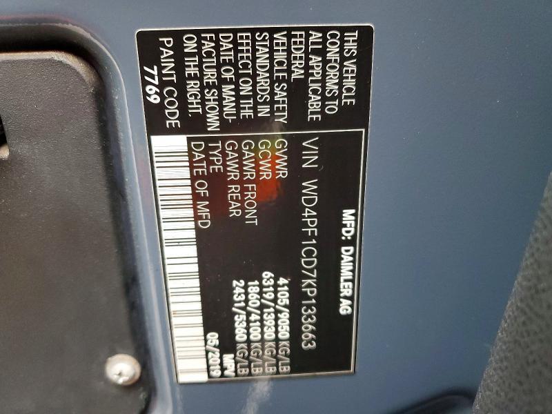 2019 Mercedes-Benz 2019 Mercedes Benz Sprinter C2500 Delivery Van