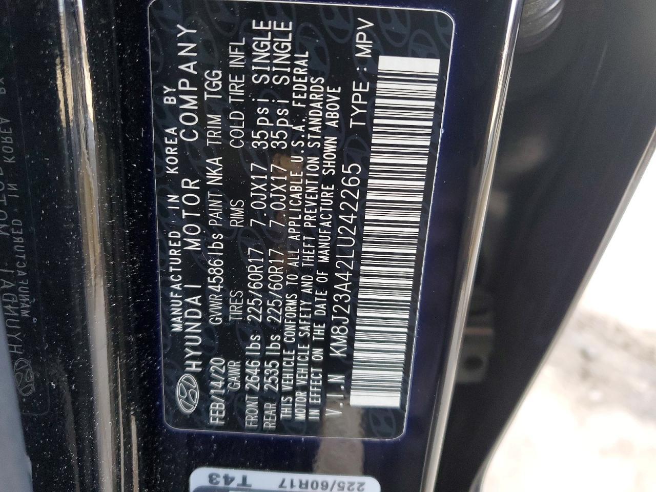 2020 Hyundai Tucson se