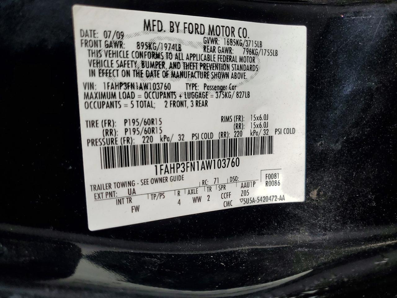 2010 Ford Focus se