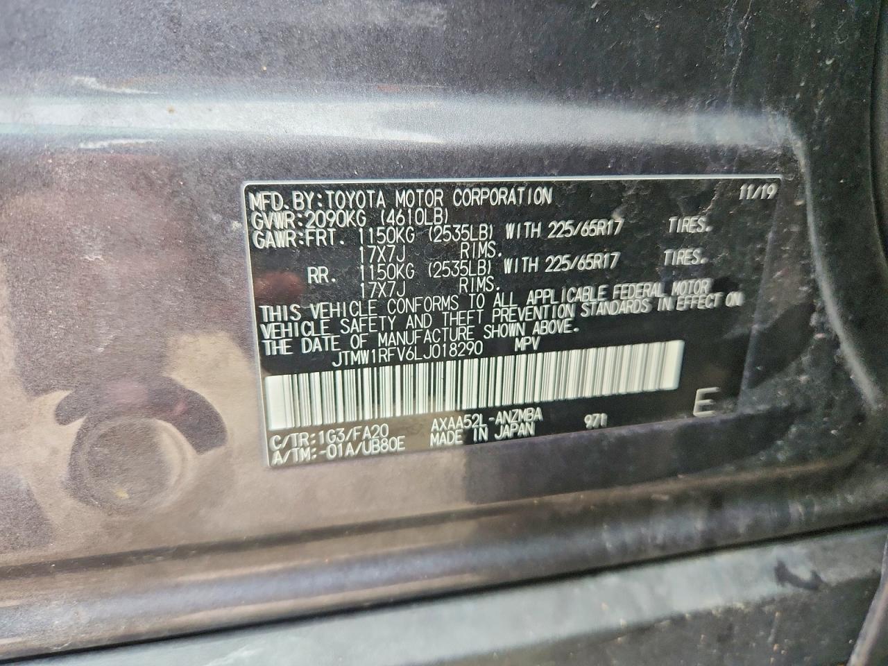 2020 Toyota Rav4 xle